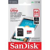SanDisk Ultra Micro SDXC 64GB - 150MB/s - Klasse 10