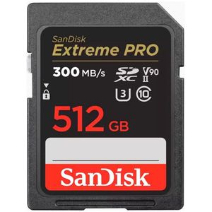 SanDisk Extreme PRO SDXC-kaart UHS-II 512 GB tot 300 MB/s