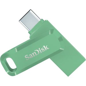 SanDisk Ultra Dual Drive GB USB Type-C flashdrive 128 GB (2-in-1 flashdrive, USB Type-C en Type-A, automatische back-up, SanDisk Memory Zone-app, 400 MB/s) alsem groen