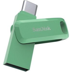 SanDisk Ultra Dual Drive Go USB Type-C Flashdrive 256 GB (2-In-1 Flashdrive, USB Type-C En Type-A, Automatisch Back-Ups, SanDisk Memory Zone-App, 400 MB/s) Absinthe Green
