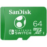 SanDisk MicroSDXC-Kaart Voor Nintendo Switch Yoshi Edition 64 GB (U3; Class 10; Leessnelheden Tot 100 MB/s, Van Meerdere Games)