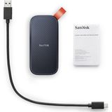 SanDisk Portable SSD 1 TB (externe Festplatte mit SSD Technologie 2,5 Zoll, 800 MB/s Übertragungsraten, robustes Laufwerk, robuste Befestigungsschlaufe aus strapazierfähigem Gummi) grau