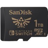 SanDisk MicroSDXC-Kaart Voor Nintendo Switch Zelda Edition 1 TB (U3; Class 10; Leessnelheden Tot 100 MB/s, Van Meerdere Games)
