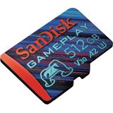 SanDisk GamePlay-microSD-Karte für Mobile Gaming/Handheld-Konsolen 512 GB (Lesegeschwindigkeiten bis zu 190 MB/s, A2, V30, U3)