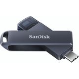 Phone drive 128gb lightning usb c blauw
