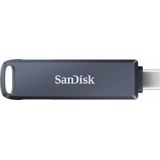 SanDisk Phone Drive, Flash-Laufwerk 2-in-1, iPhone Speicher 128GB (Für iPhone, iPad, PC & Mac, Automatisches Backup, Lightning und USB Type-C Anschluss, Passortschutz, Verschlüsselung) Metallic Sky
