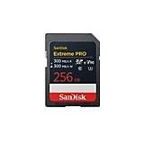 SanDisk Extreme PRO SDXC-UHS-II geheugenkaart 256 GB (tot 300 MB/s leessnelheden, 300 MB/s schrijfsnelheden, V90, prestaties op Pro-niveau maken 8K-video-opnamen van bioscoopkwaliteit mogelijk)