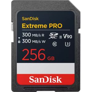 SanDisk - Extreme PRO - SDXC-UHS-II Geheugenkaart - 256 GB - V90