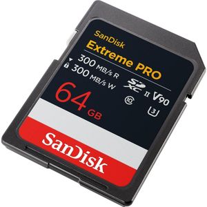 SanDisk - Extreme PRO - Geheugenkaart - 64 GB - SDXC-UHS-II - Tot 300 MB/s
