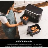 Ninja Foodi AF400EU Dubbele Airfryer XXL - Twee Kookvakken - 9.5 Liter - 2470 Watt - Dual Zone Technologie