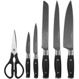 Ninja Foodi Messenset met Blok en Ingebouwde Messenslijper - 6-Delig - Duits Roestvrij Staal - K32006EU