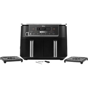 Ninja AF451EU Dubbele Airfryer XXL - Twee Kookvakken - 9.5 Liter - Digitale Thermometer - 2470 Watt - Dual Zone Technologie