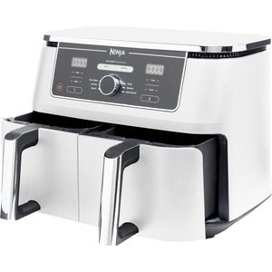 Ninja - Foodi max Dual Zone Heißluftfritteuse AF400EUWH (weiß, 2x 1.235 Watt, 2 Körbe je 4,75 Liter)
