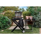 Ninja Woodfire elektrische grill, grill, rookoven en airfryer, 7-in-1 buitengrill, grill, airfryer, roken, braden, oven, weerbestendig, anti-aanbaklaag, draagbaar, grijs/zwart OG701EU