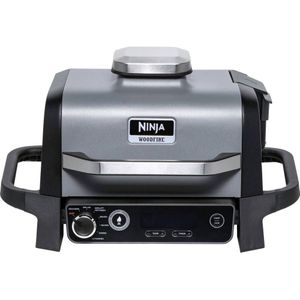 Woodfire Elektrischer Outdoor Grill, Smoker und Heißluftfritteuse OG701DE - Ninja