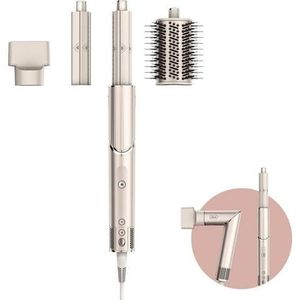 Shark FlexStyle 3-in-1 Air Styler & haardroger, auto-wrap krullen, ovale borstel, concentrator, geen thermische schade, zwart/roségoud HD424EU