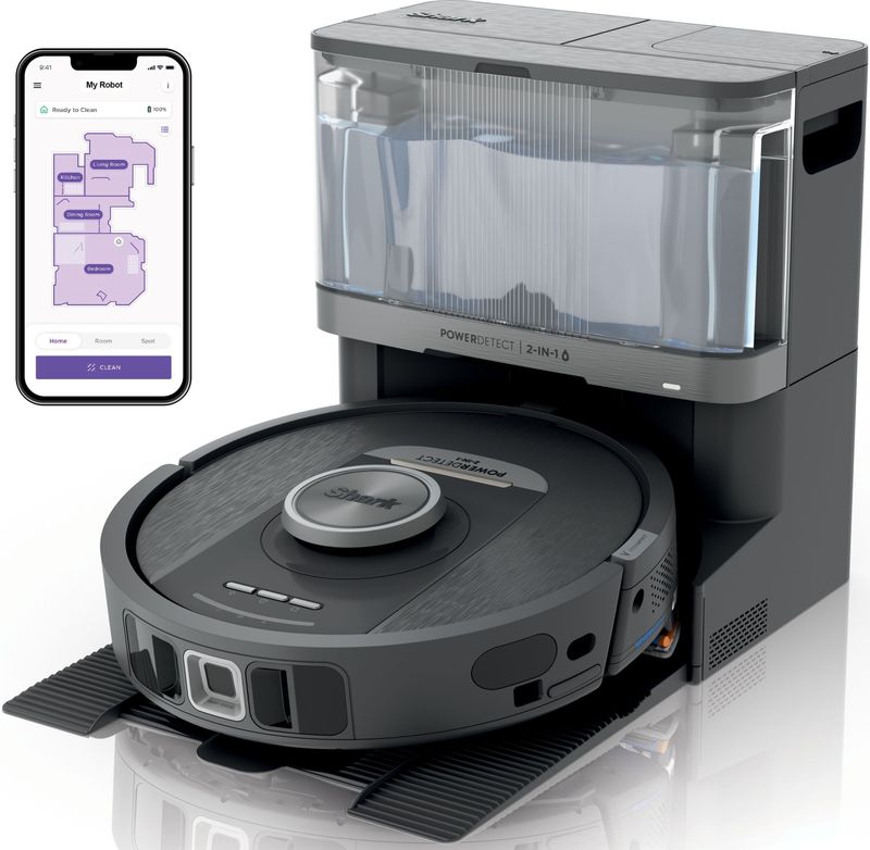 Shark PowerDetect NeverTouch Pro RV2800YEEU schwarz | Saugroboter | Wischfunktion | selbstentleerend | selbstreinigende NeverTouch-Basisstation