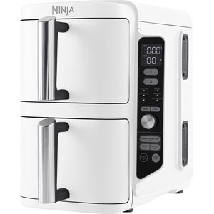 Ninja Double Stack Airfryer Liter Dubbele Gestapelde Lades 6 Programma' Inclusief Kookrekjes Wit SL4WH