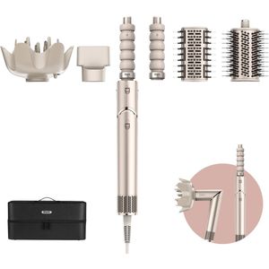 Shark Multihaarstyler FlexStyle 5-in-1 Haarstyler und -trockner - Stone [HD446SLEU], Mit einer Drehung vom leistungsstarken Haartrockner zum Styler
