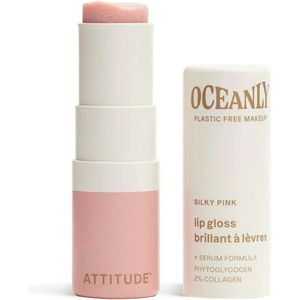 Attitude Oceanly Plastic Free Makeup Lipgloss met Hydraterende Werking Tint Silky Pink 3.4 g