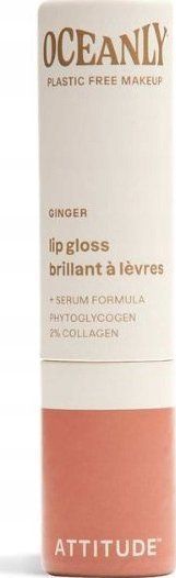 Attitude Oceanly Plastic Free Makeup Lipgloss met Hydraterende Werking Tint Ginger 3.4 g