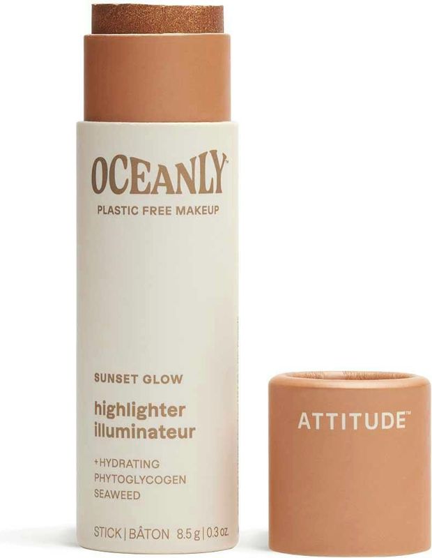 Attitude Oceanly Plastic Free Makeup vaste crème-highlighter Tint Sunset Glow 8.5 g