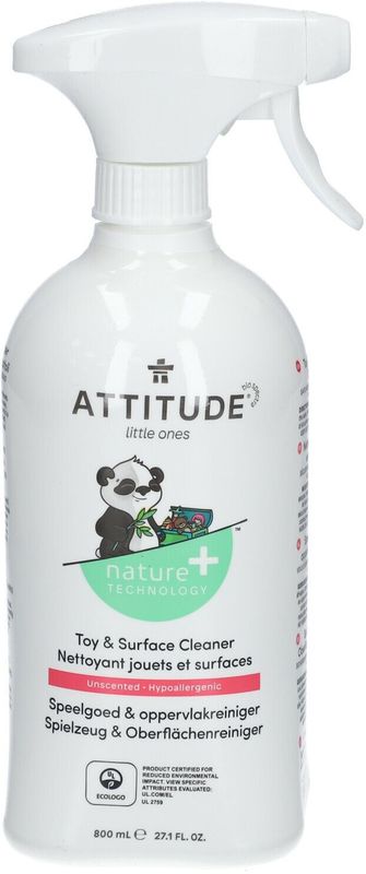 Attitude Little Ones Speelgoed- en Oppervlakte Reiniger Geurvrij 800 ml