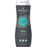 Attitude Super Leaves Scalp Care Black Willow & Aspen Douchegel en Shampoo 2in1 473 ml