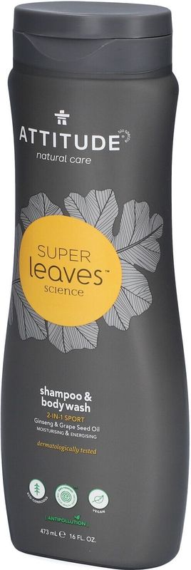 Attitude Super leaves shampoo & bad 2 in 1 sports 473ml