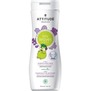 Attitude Little Leaves Vanilla & Pear Kinder Reinigingsgel en Shampoo 473 ml