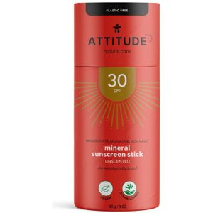 Attitude - SUNLY - Zonnebrandstick - Ongeparfumeerd - SPF30 - Plasticvrij - Duurzaam
