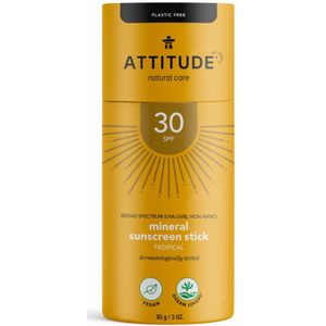 Attitude Sun care zonstick tropical plasticvrij SPF30  85 Gram