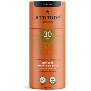 Attitude Sun care zonnebrandstick oranjebl plasticvr SPF30  85 Gram