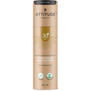 Attitude Sun Care Tinted Mineral Sunscreen Stick Zonbescherming 30 g