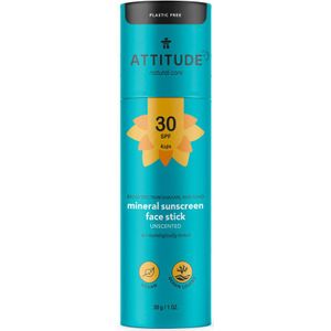 Attitude - Kids Gezicht & Lippen Zonnebrand SPF 30 - Plastic Free - 30g