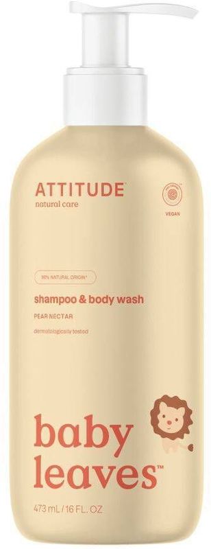 Attitude - Baby Leaves - 2-in-1 Shampoo en Body Wash - Pear Nectar - 473 ml