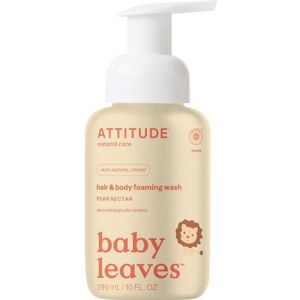 Attitude - Baby Leaves - 2-in-1 Haar en Lichaam Foaming Wash - Pear Nectar - 295 ml
