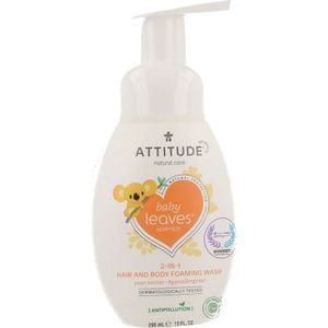 Attitude Baby Leaves 2-in-1 Hair and Body Foaming Wash Pear Nectar 295 ml