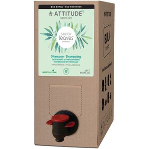 ATTITUDE Bulk to go Super Leaves Shampoo – 2 l voedende en versterkende shampoo, navulzak, veganistische shampoo zonder siliconen, sulfaten en parabenen, natuurlijke cosmetica haarverzorging