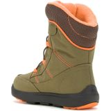 Snowboots - Olive/Oranje - Vetersluiting - Rubber Zool