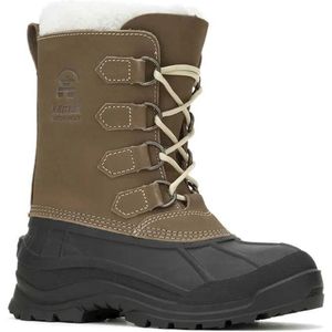 Leren snowboots, voering van imitatiebont, wijdte H, kiezel