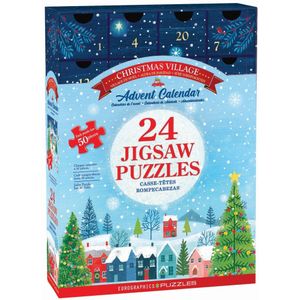 Johanne Cave - Christmas Village - Adventskalender - 24 Puzzels - 50 Stukjes