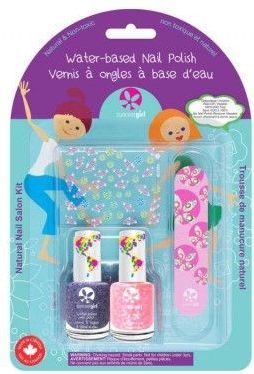 S - Nagellakset - Paars en Roze - 2 x 9 ml - Inclusief Nagelvijl en Stickers