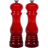 Le Creuset set peper- en zoutmolen 21 cm Rood