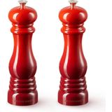Le Creuset set peper- en zoutmolen 21 cm Rood