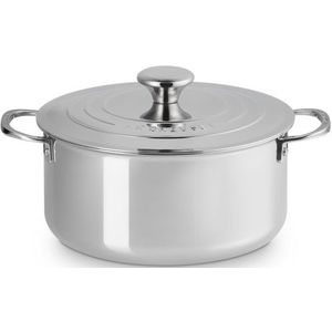 Le Creuset Kookpan Laag 'RVS Signature' Ø24cm / 5.3L