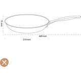 Le Creuset - TNS Koekenpan - Aluminium - Zwart - 20 x 4 cm