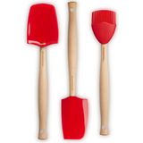 Le Creuset Spatelset 3 stuks Premium Kersenrood