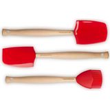 Le Creuset Spatelset 3 stuks Premium Kersenrood
