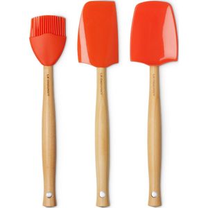 Spatel-Set Le Creuset Silicone Premium Orangerot (3-teilig)